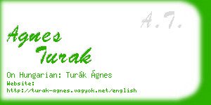 agnes turak business card